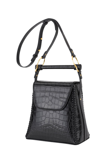 THE MILLA JET SET BAG (BLACK CROC)