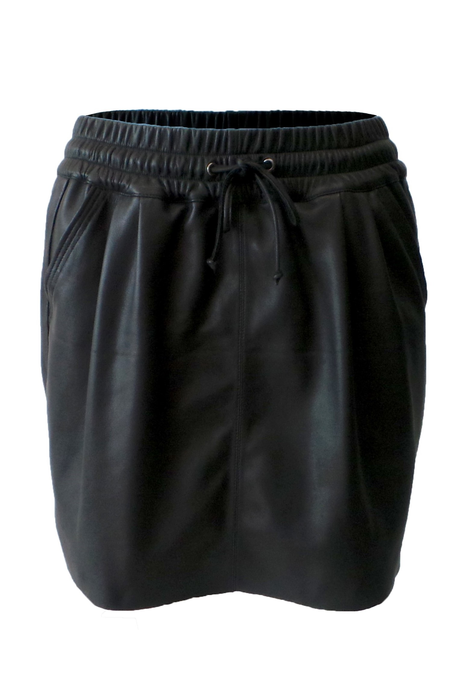 FRANKIE LEATHER MINI SKIRT (BLACK)