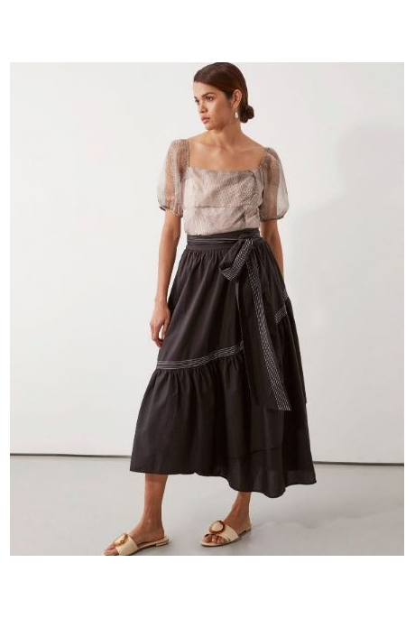 PARKER WRAP SKIRT (BLACK)