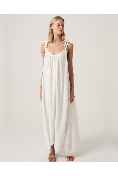 TIE ME MAXI DRESS (WHITE)