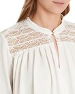 BLOUSE WITH LACE INSERTS (OFF WHITE)