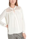 BLOUSE WITH LACE INSERTS (OFF WHITE)