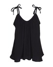 TIE ME LONGLINE CAMI (BLACK)