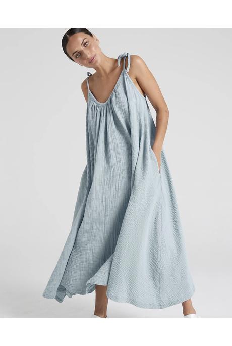 TIE ME MAXI DRESS (POWDER BLUE)