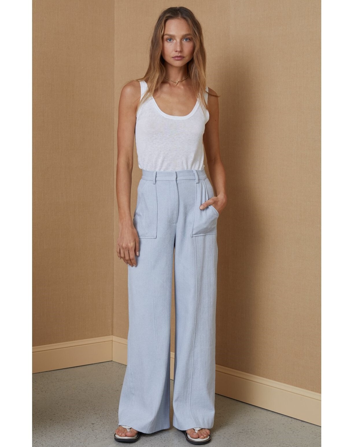 BILLIE PANT (SKY BLUE)- BEC + BRIDGE SUMMER 21 Boxing Day Sale