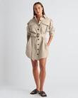 FRANK SHIRT MINI DRESS (SAND)