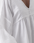 LILLIAN LINEN RAMIE SMOCK DRESS (OPTICAL WHITE)