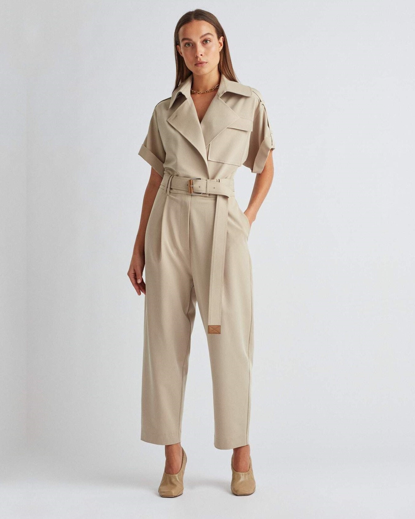 FRANCESCA JUMPSUIT (PALE STONE)- CAMILLA AND MARC AUTUMN WINTER 21 ...