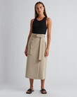 FRANCESCA MIDI SKIRT (PALE STONE)