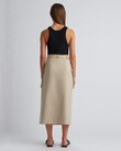 FRANCESCA MIDI SKIRT (PALE STONE)