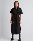 BANKS MIDI WRAP DRESS (BLACK)