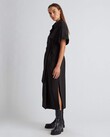 BANKS MIDI WRAP DRESS (BLACK)