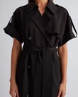 BANKS MIDI WRAP DRESS (BLACK)