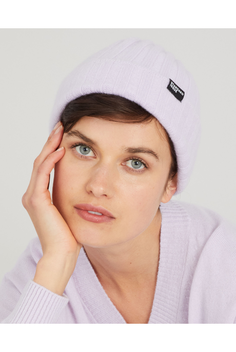 CASHMERE RIB HAT (LILAS)