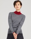 CONTRAST LINE JUMPER (MARBLE/REDWOOD)