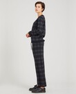 PLAID TRACK PANTS (NAVY/GUNMETAL/BLACK)