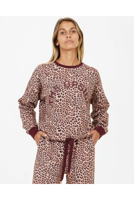 LEOPARD JANE CREW (MAROON LEOPARD)