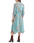 DRESS WITH FOULARD PRINT (CELESTE)