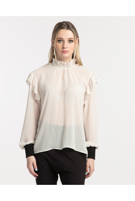 DESIGN FRILL TOP (IVORY)