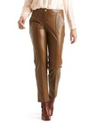 FAUX LEATHER PANTS (COGNAC)