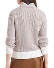 PULLOVER WITH CONTRAST RIB (APRICOT BEIGE)