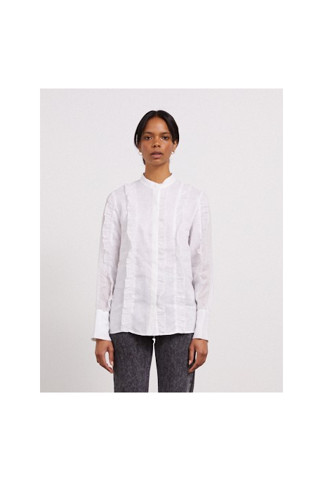 MARTIN LINEN RAMIE SHIRT (OPTICAL WHITE)