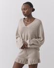 EMILY LINEN COTTON KNIT (FLAX MARLE)