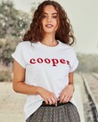 I BEAD COOPER TEE (WHITE/RED)