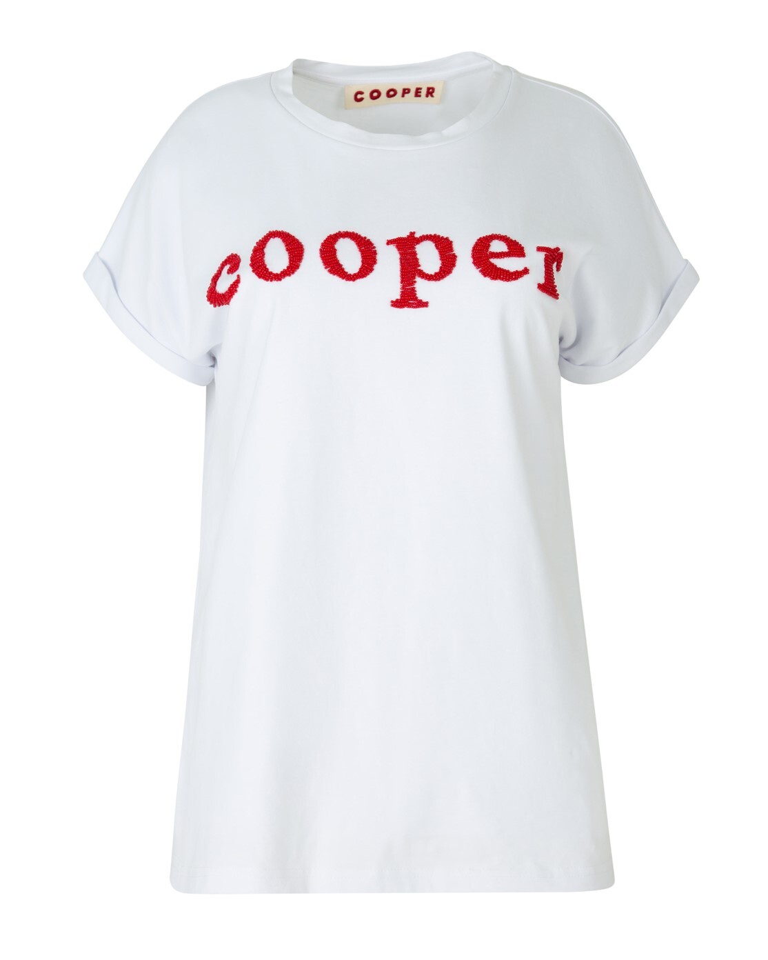 I BEAD COOPER TEE (WHITE/RED)- COOPER AUTUMN WINTER 21