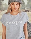 I BEAD COOPER TEE (GREY MARLE/WHITE)