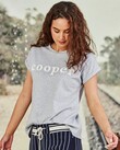 I BEAD COOPER TEE (GREY MARLE/WHITE)