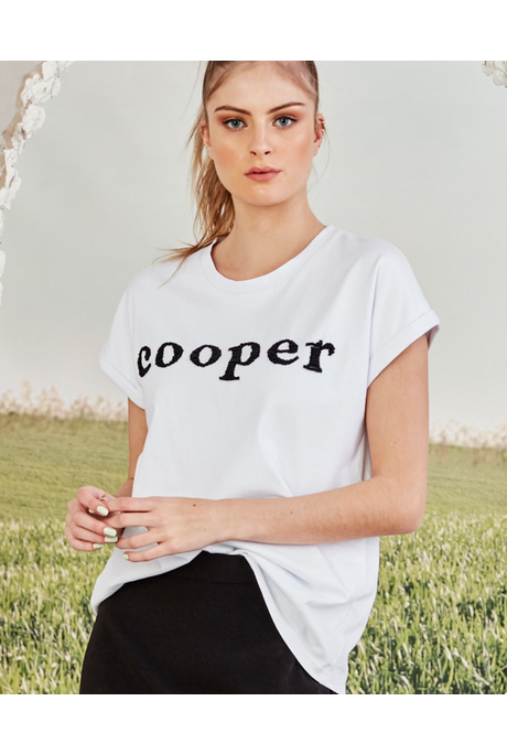 I BEAD COOPER TEE (WHITE/BLACK)