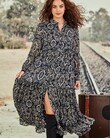 DRESSING GAME DRESS (NAVY PAISLEY)