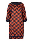 SHAKE SHIFT UP DRESS (RUST CHEVRON) 