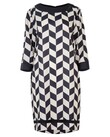 SHAKE SHIFT UP DRESS (BLACK CHEVRON)