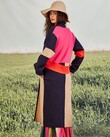 COSY DAYS AHEAD CARDIGAN (COLOUR BLOCK)