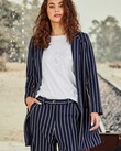 CASUAL BUSINESS JACKET (NAVY STRIPE)