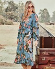 DRESS BARRYMORE DRESS (BLUE FLORAL)