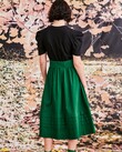 TOP SECRET DRESS (BLACK/EVERGREEN)