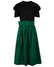 TOP SECRET DRESS (BLACK/EVERGREEN)