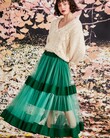 TIER DIARY SKIRT (GREEN/EVERGREEN)