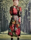 SWEET PUFF DRESS (BLACK FLORAL)