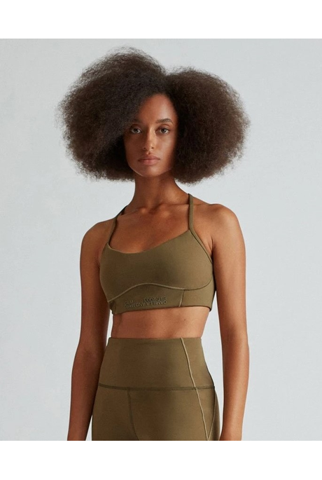 KENNEDY PANELLED CROP (DARK KHAKI)