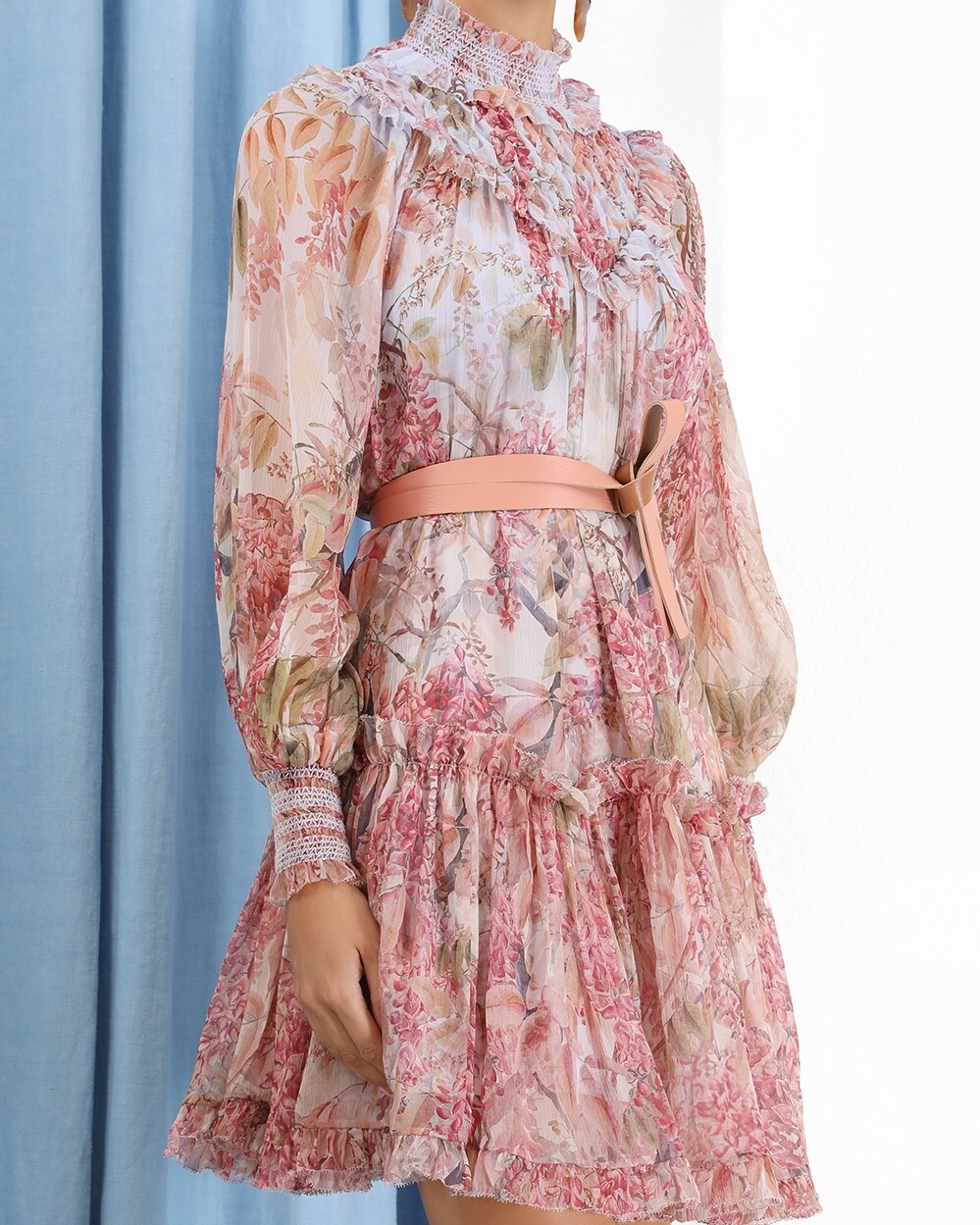 BOTANICA SMOCKED YOKE MINI DRESS (MILETTIA FLORAL)- ZIMMERMANN AUTUMN WINTER 21