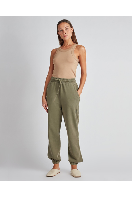 JORDAN HIGH WAISTED TRACK PANT (DARK KHAKI)