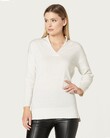 MERINO RELAXED V JUMPER (ANTIQUE WHITE)