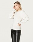 MERINO PUFF SLEEVE JUMPER (ANTIQUE WHITE)