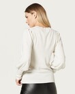 MERINO PUFF SLEEVE JUMPER (ANTIQUE WHITE)