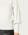 MERINO PUFF SLEEVE JUMPER (ANTIQUE WHITE)