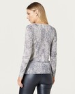 SUPERFINE PRINT CREW NECK JUMPER (NAVY SPOT)